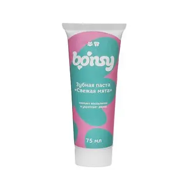 Bonsy зубная паста с мятой для кошек и собак